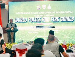 Kapolda Jatim Lepas 24 Personel Ikuti Kejuaraan Internasional World Police And Fire Games Open Tournament di Amerika Serikat
