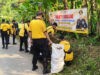 Polres Blitar Kota Gandeng Perguruan Silat Bersihkan Lingkungan Sambut Hari Bhayangkara ke -79
