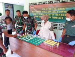 Antisipasi Bahaya Narkoba, Kodim 0801/Pacitan Gelar Sosialisasi dan Tes Urin P4GN