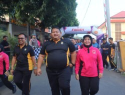 Olahraga Bersama Warnai Peringatan Hari Bhayangkara ke-79 di Mapolres Pasuruan