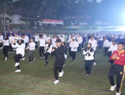 Hari Ketiga Retret Gelombang II, Kepala Daerah dan Wakil Kepala Daerah Tepat Waktu Ikuti Senam Pagi