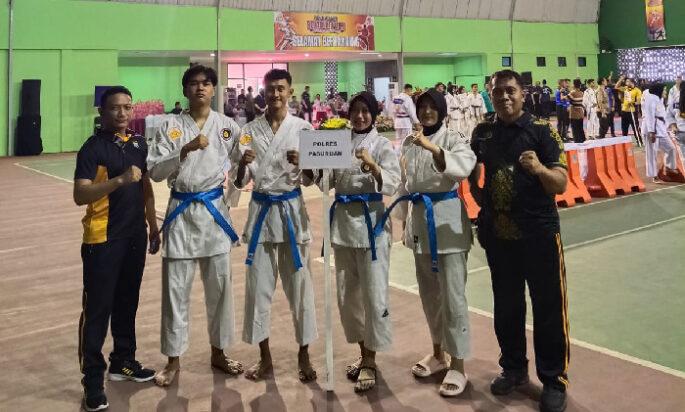 Tim Beladiri Polres Pasuruan Ikuti Kejuaraan Beladiri Polri se-Jawa Timur di Polda Jatim