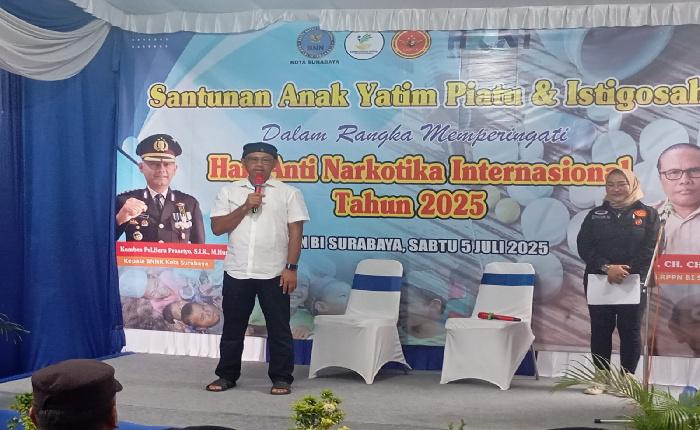 Momentum HANI 2025, LRPPN BI Surabaya dan BNNK Gelar Santunan Anak Yatim dan Istighosah