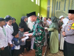 Wujud Kepedulian, Danramil 0801/03 Arjosari Hadiri Santunan Anak Yatim Piatu Peringatan Asyura