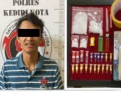 Polres Kediri Kota Amankan Seorang Pemuda Tersangka Pengedar Narkoba