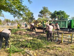 Sinergi Tiga Pilar, Polres Madiun Kota Kerja Bakti di Lokasi Dapur MBG Dukung Program Nasional