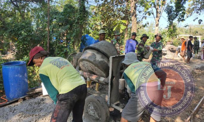 Semangat Gotong Royong Warnai Pra TMMD Sengkuyung di Desa Sarimulyo Boyolali
