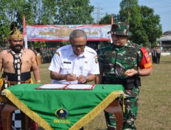 Wowww..!! Keren…!! Tokoh Pewayangan Werkudara Hadir Pada Upacara Pembukaan TMMD Reguler Ke-125 Kodim Surakarta