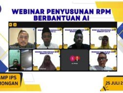 MGMP IPS SMP Lamongan Gelar Webinar Penyusunan RPM Berbasis AI