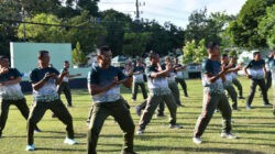 Tingkatkan Kemampuan Beladiri, Anggota Kodim Ponorogo Gelar Latihan PSM