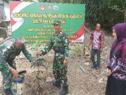 Satgas TMMD Hijaukan Desa Sarimulyo, Tanam 100 Bibit Buah Demi Ketahanan Pangan