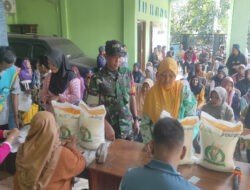Kodim 0801/ Pacitan Berperan Aktif Dalam Penyaluran Bantuan Beras dari Pemerintah