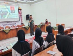 Danramil 0801/03 Arjosari Beri Pembekalan Wasbang Untuk Calon Paskibraka