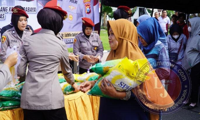 Gerakan Pangan Murah :Komitmen Polrestabes Surabaya Stabilkan Harga dan Menjamin Ketersedian Pangan