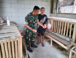 Babinsa Koramil Karangjati Sambangi Peternak Ayam Di Wilayah Binaannya