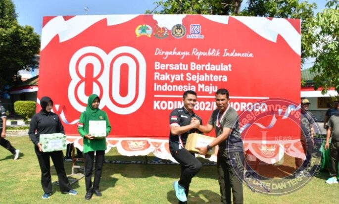 Ceria HUT ke 80 RI, Kodim Ponorogo Bersama Instansi Terkait Gelar Lomba Bersama