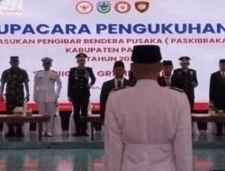 Kasdim Pacitan Hadiri Pengukuhan Paskibraka Tingkat Kabupaten