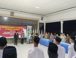 Pengukukan Paskibraka Tingkat Kecamatan, Danramil 0801/12 Pringkuku Hadir Bersama Forkopimca
