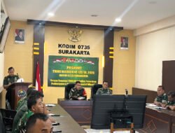 Jelang Berakhirnya TMMD Reguler Ke-125 Kodim 0735/Surakarta, Dansatgas Pimpin Rapat Terbatas