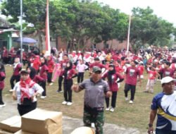 Perayaan HUT Kemerdekaan RI Ke 80, Danramil Arjosari Hadiri Jalan Sehat Bersama Forkopimca