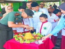 Dandim 0724/Boyolali Bagikan Makanan Bergizi di MI Karanglo, Dukung Program Presiden Prabowo