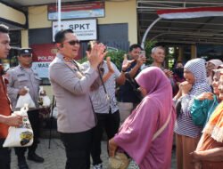 Polres Magetan Kembali Gelar Gerakan Pangan Murah di 4 Kecamatan Warga Full Senyum