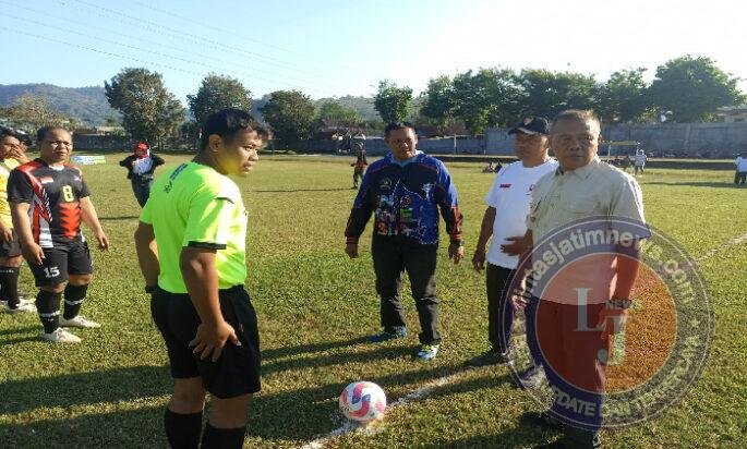 Danramil 0801/03 Arjosari Hadiri Pembukaan Turnamen Sepak Bola Mini Soccer