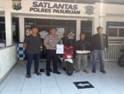 Motor Hilang 7 Bulan di Jombang, Kembali ke Tangan Pemilik Saat Operasi Lalu Lintas Polres Pasuruan