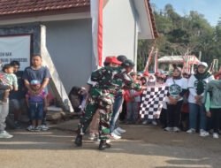 Babinsa 0801/10 Punung Kawal Kegiatan Jalan Sehat Memeriahkan HUT RI Ke 80