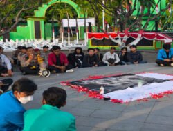 Polres Pasuruan Hadir Membersamai Aksi Damai Mahasiswa di TMP Bangil