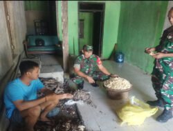 Babinsa Kunjungi Pembuatan Keripik Singkong, Upaya Pembinaan dan Pendampingan Terhadap Pelaku Usaha Mikro