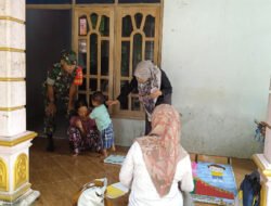 Dukung Pelayanan Kesehatan, Babinsa Kodim Ponorogo Pendampingan Posyandu Balita