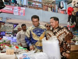 Tinjau Pasar Palimo Palembang, Mendagri dan Mentan Pastikan Distribusi Beras SPHP Lancar dan Terjangkau