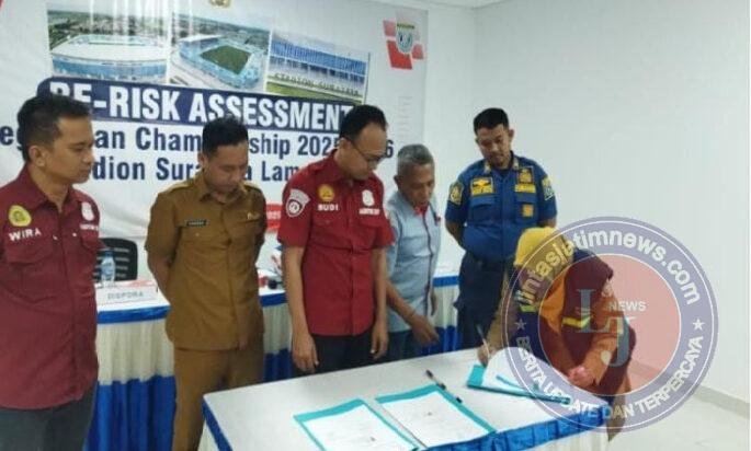 Menjelang Liga 2 Ditpamobvit Polda Jatim Lakukan Risk Assessment Stadion Surajaya Lamongan