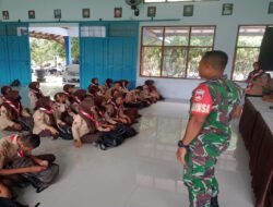 Babinsa Isi Kegiatan Kepramukaan dengan Materi Nasionalisme Membentuk Generasi Muda Cinta Tanah Air