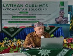Pelatihan Guru MTs se-Kecamatan Solokuro, Hadirkan Kepala Kemenag Lamongan