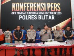 Operasi Tumpas Narkoba 2025 Polres Blitar Amankan 13 Tersangka