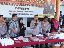 Operasi Tumpas Narkoba Semeru 2025 Polresta Banyuwangi Sita 150 gram Sabu dan 159 Ribu Okerbaya dari 43 Tersangka