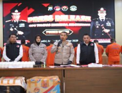 Polres Kediri Berhasil Amankan 16 Tersangka 98,48 gram Sabu dan Ratusan Ribu Okerbaya