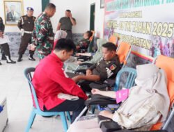 Kodim Pacitan Gelar Aksi Donor Darah Dalam Rangka Memperingati HUT TNI Ke 80