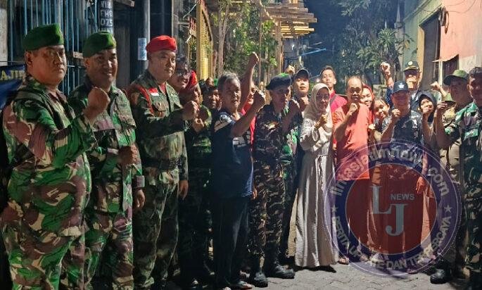 Koramil 0830/09 Gelar Patroli Pam Swakarsa Kecamatan Gubeng