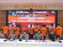 Polres Probolinggo Kota Amankan 10 Tersangka Jaringan Narkoba Dalam Operasi Tumpas Semeru 2025