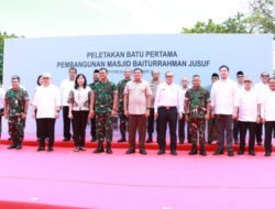 Kapolres Gresik Dampingi Menteri Pertahanan Groundbreaking Masjid Al Yusuf di Driyorejo