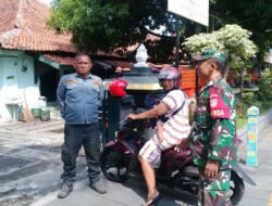 Kendarai Motor, Babinsa Keprabon Bersama Linmas Laksanakan Patroli, Ciptakan Wilayah Aman Dan Kondusif