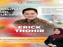 Lia Istifhama Ucapkan Selamat atas Pelantikan Erick Thohir sebagai Menpora 2025–2029