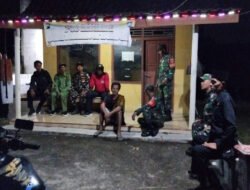 Koramil Tingkatkan Keamanan Desa Dengan Patroli Rutin ke Pos Kamling