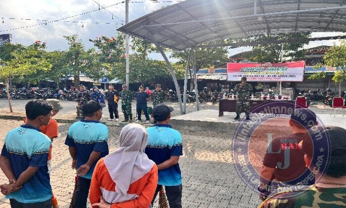TNI Peduli Kebersihan Pasar, Gelar Aksi Karya Bhakti Teritorial Dalam Rangka HUT TNI Ke 80
