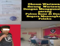 Kapolres Bone Diminta Segera Tangkap Oknum Wartawan yang Melakukan Pengancaman dangan Parang