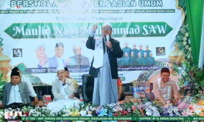 Warga Kedinding Tengah Sekolahan Gelar Pengajian Umum Peringati Maulid Nabi Muhammad SAW