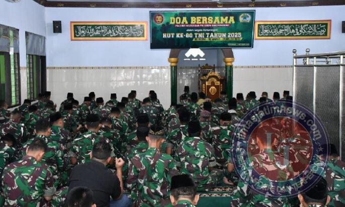 Kodim Ponorogo Gelar Doa Bersama Peringati HUT ke 80 TNI
